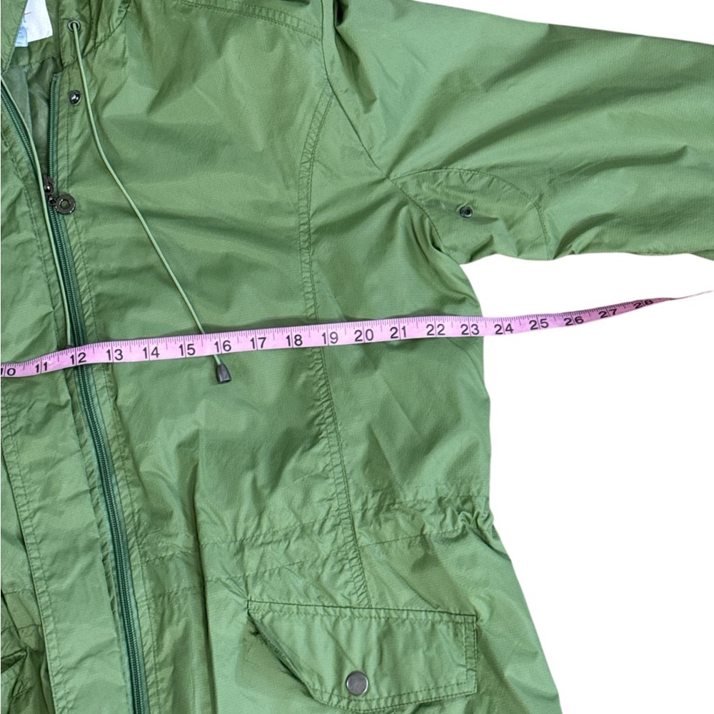 Bold Spirit Green Lightweight Raincoat Utility Anorak Jacket Hooded Women's XL - Picture 6 of 9